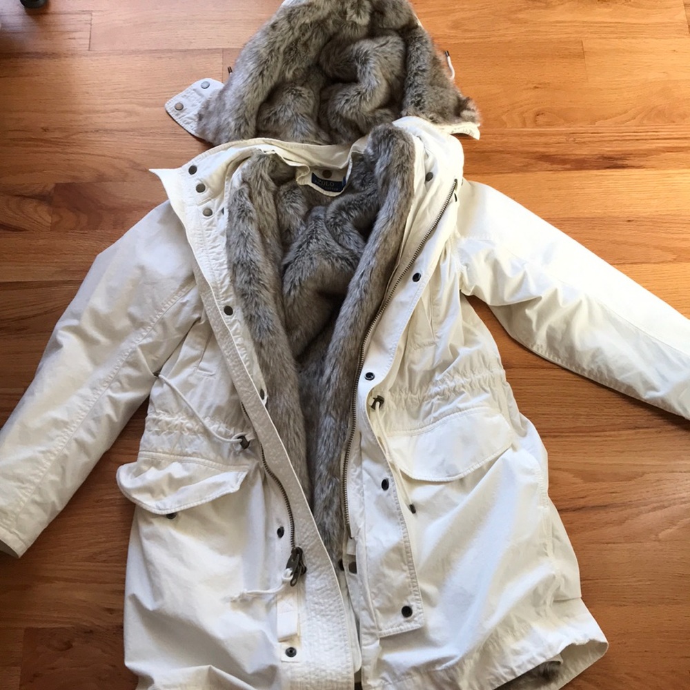 Ralph Lauren polo 2 in 1 fur jacket